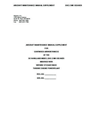 Aircraft Maintenance Manual Supplement for continued airworthiness of the DHC-2 Mk1 Beaver