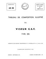 AHE-108 Tableau de composition illustré du Viseur C.S.F. Type 295