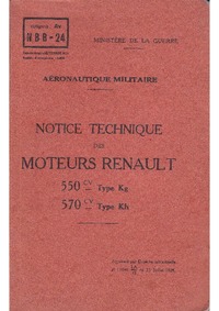 NBB-24 Notice Technique Moteur Renault 550cv Type Kg - 570cv Type Kh