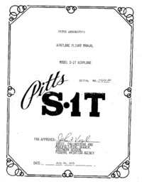 4156 Airplane Flight Manual Pitts S.1T