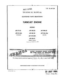 T.O. 2J-J47-24 Illustrated Parts Breakdown Turbojet Engine J-47