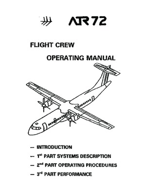 ATR 72 Flight Crew Operating Manual