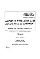 A.P. 116N-01-5-1 Amplifier Type A.1961 and associated I/C equipment - General and technical information