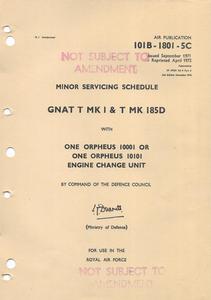 A.P. 101B-1801-5C - Minor Servicing Schedule - Gnat T Mk I &amp; T MK 185D