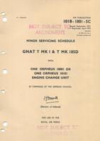 A.P. 101B-1801-5C - Minor Servicing Schedule - Gnat T Mk I &amp; T MK 185D