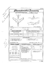 F-86D Sabre (-17D Engine) Characteristics Summary