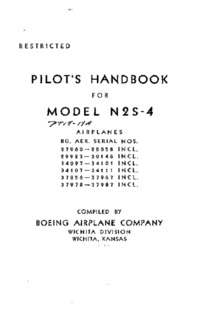Pilot&#039;s handbook for model N2S-4 Airplanes
