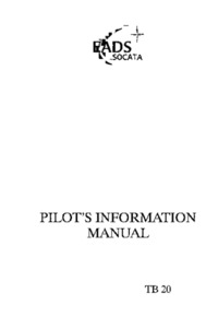 Pilot&#039;s Information Manual TB 20 Trinidad