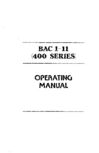 USAIR BAC-111-400 Operating manual