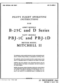 An 01-60GB-1 Pilot&#039;s Flight Operating Instructions for army B-25C and D series