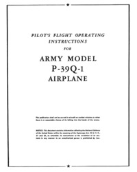 Pilot&#039;s Flight Operating Instructions for P-39Q-1