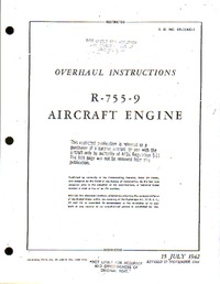 T.O. 02-30AC-3 - Overhaul Instructions R-755-9 Aircraft Engine