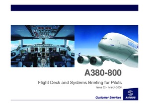 A380-800 Flight Deck and systems briefing for pilots