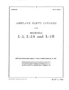 AN 01-135DA-4 Airplane parts Catalog for Models L-2,L-2A and L-2B