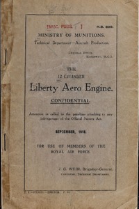 H.B. 809 - The 12 Cylinder Liberty Aero Engine