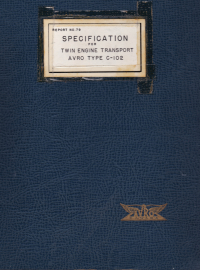 Specification for Twin Engine Transport Avro Type C-102