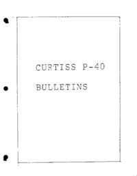 Curtiss P-40 Series Service Bulletins