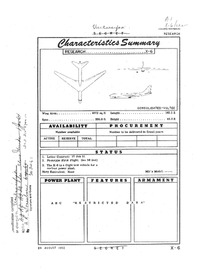 3106 X-6 Characteristics Summary - 26 August 1952
