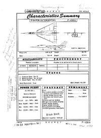 F-108A Rapier Characteristics Summary - 1 October 1958