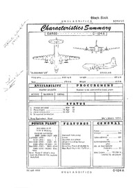 3226 C-124A Globemaster II Characteristics Summary - 22 August 1952 (Yip)