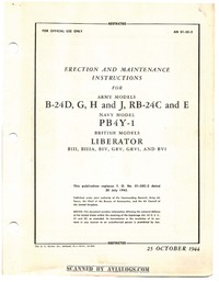 AN 01-5E-2 Erection and Maintenance Instructions for B-24D,G, H and J