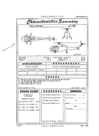 4274 XH-39 Characteristics Summary - 1 October 1956 (Yip)