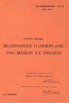 AP 1721B Pilot&#039;s Notes Beaufighter II Aeroplane - Two Merlin XX Engines