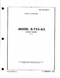 AN 02A-30AA-4 - Parts Catalog Model R-755-A2 Aircraft Engine