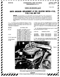 T.O. 01-60J-42 - Replacement of fuel selector switch - P-51B, P-51C, P-51D and P-51K