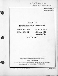 AN 01-85AB-3 Handbook Structural Repair Instructions UF-1, 1G, -1T, SA-16A-GR, SA-16B-GR
